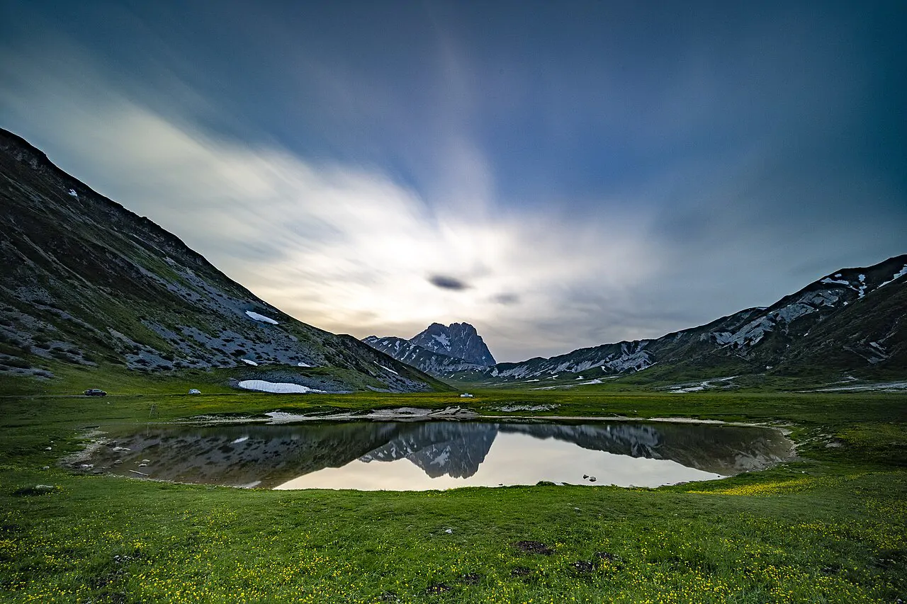 Tramonto sul paesaggio abruzzese
